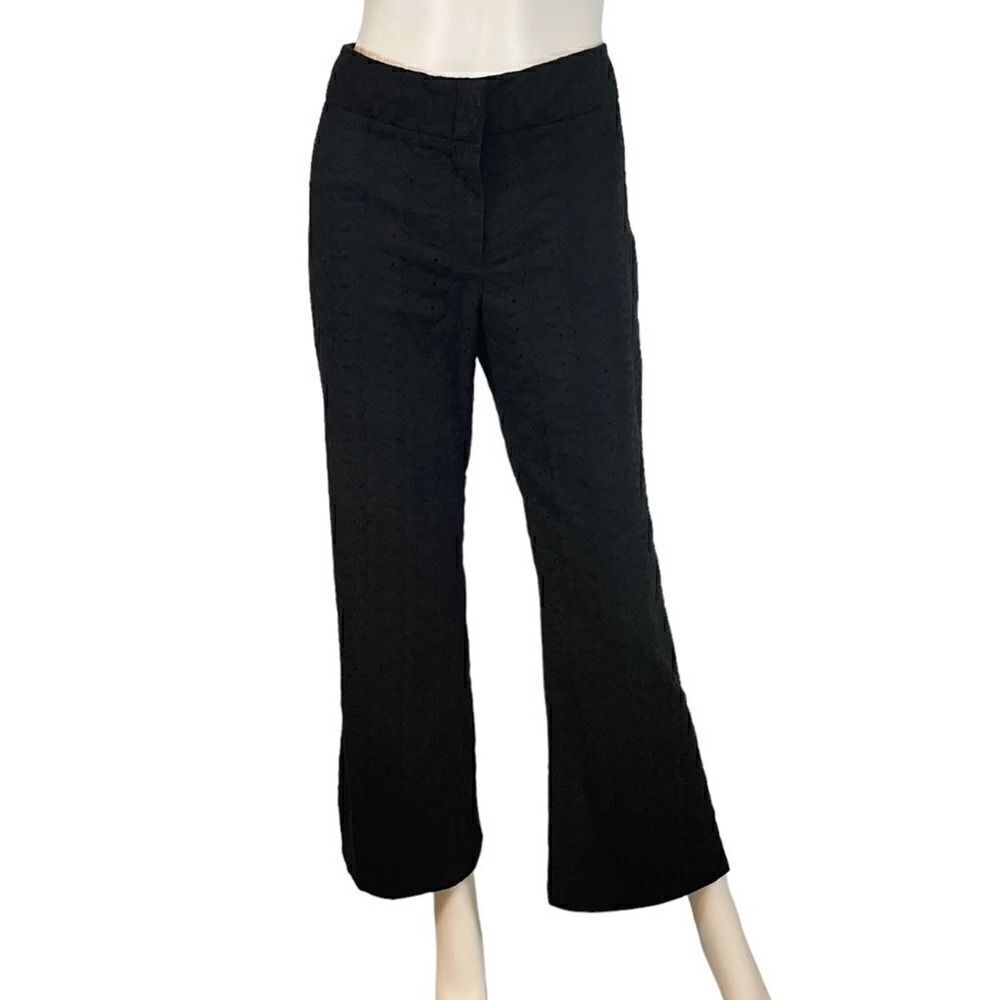 Womyn The Kennedy Eyelet Flare Long Pants Black Casual